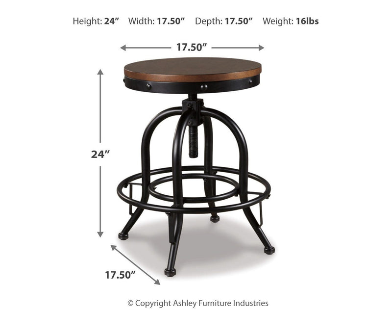 Valebeck Counter Height Dining Table and 4 Barstools