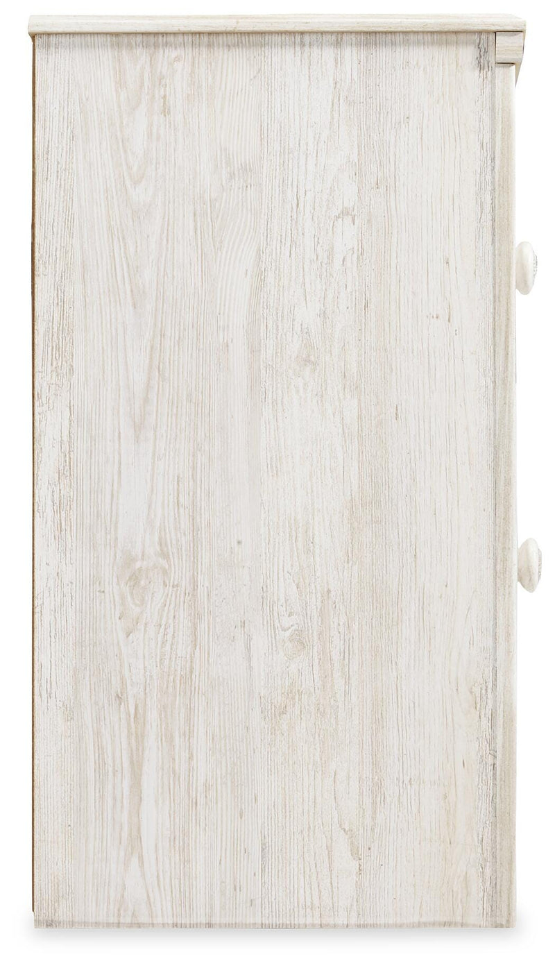Paxberry Queen Panel Bed with Mirrored Dresser, Chest and Nightstand