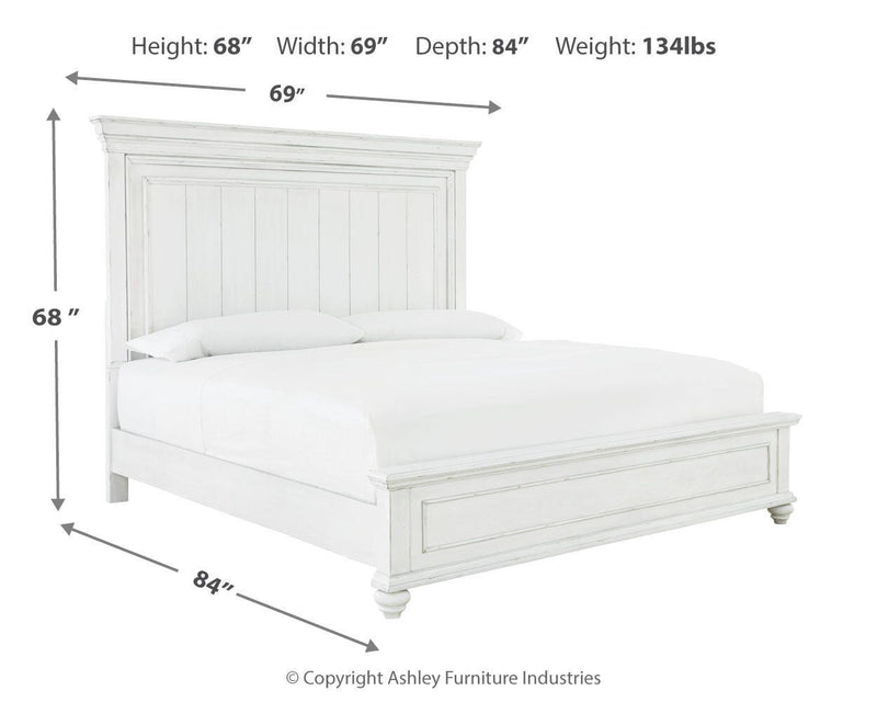 Kanwyn Queen Panel Bed with Mirrored Dresser, Chest and Nightstand