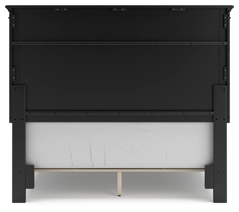 Lanolee Full Panel Bed with Mirrored Dresser and Nightstand