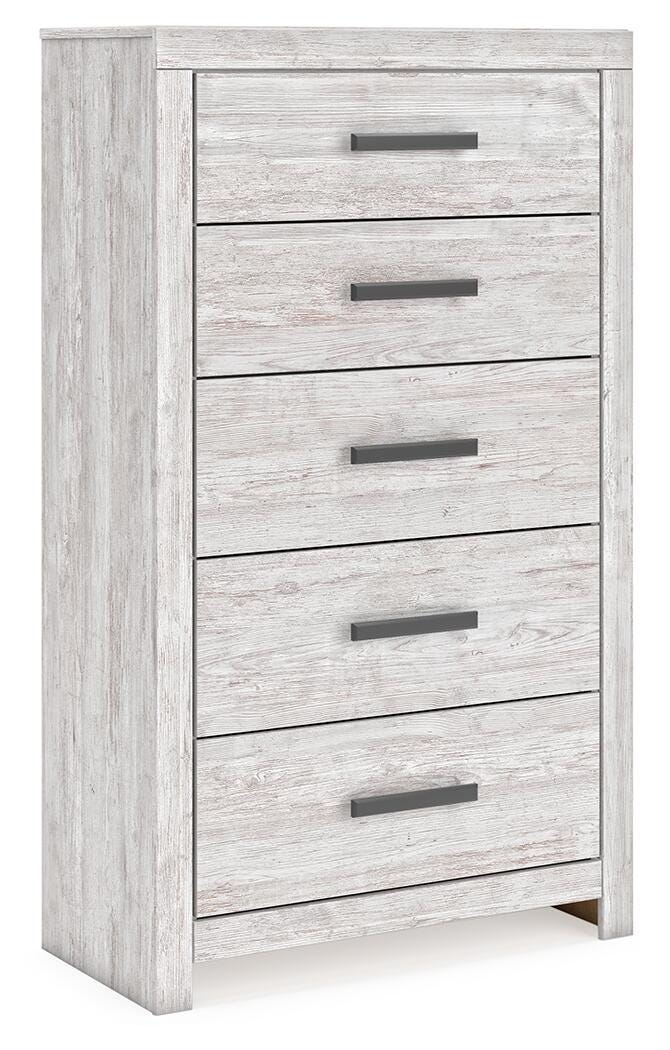Cayboni Full Panel Bed, Dresser, Mirror, Chest and Nightstand