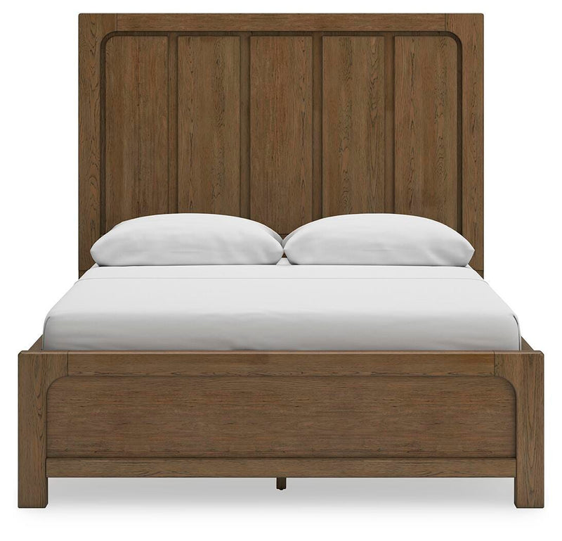 Cabalynn Queen Panel Bed with Storage with Mirrored Dresser and Nightstand