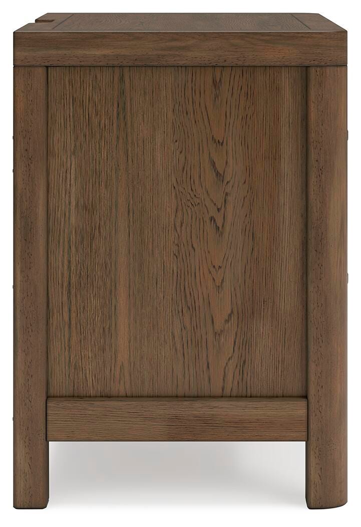Cabalynn California King Upholstered Bed with Mirrored Dresser and Nightstand