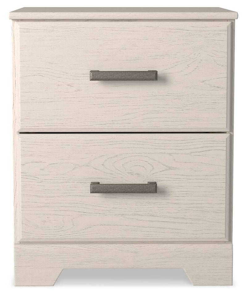 Stelsie Twin Panel Bed with Mirrored Dresser, Chest and Nightstand