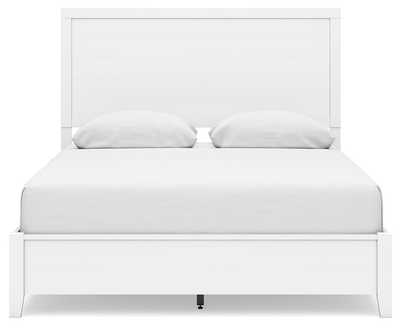 Binterglen Queen Panel Bed with Mirrored Dresser and Nightstand