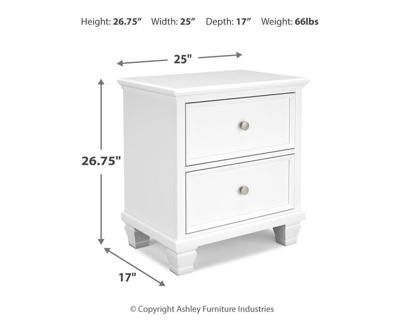 Fortman Queen Panel Bed with Mirrored Dresser, Chest and Nightstand