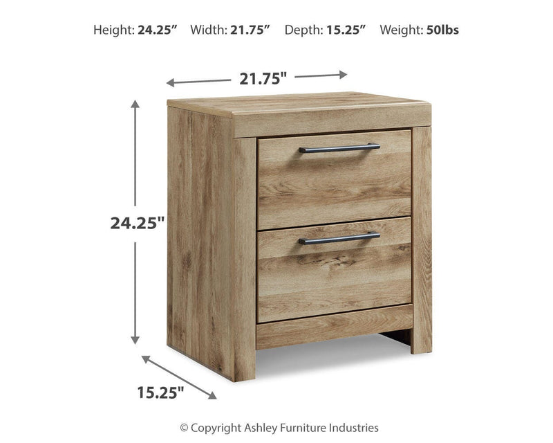 Hyanna King Panel Storage Bed with 1 Under Bed Storage Drawer, Dresser, Mirror and Nightstand