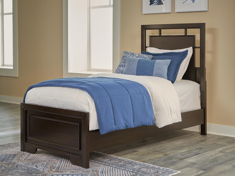 Covetown Twin Panel Bed, Dresser, Mirror, Chest and Nightstand