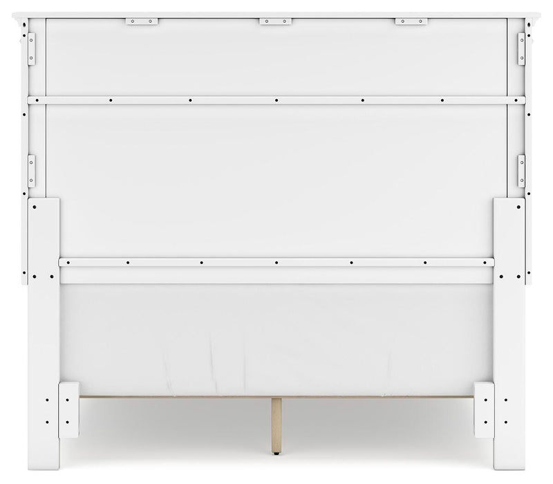 Fortman Full Panel Bed with Mirrored Dresser, Chest and Nightstand