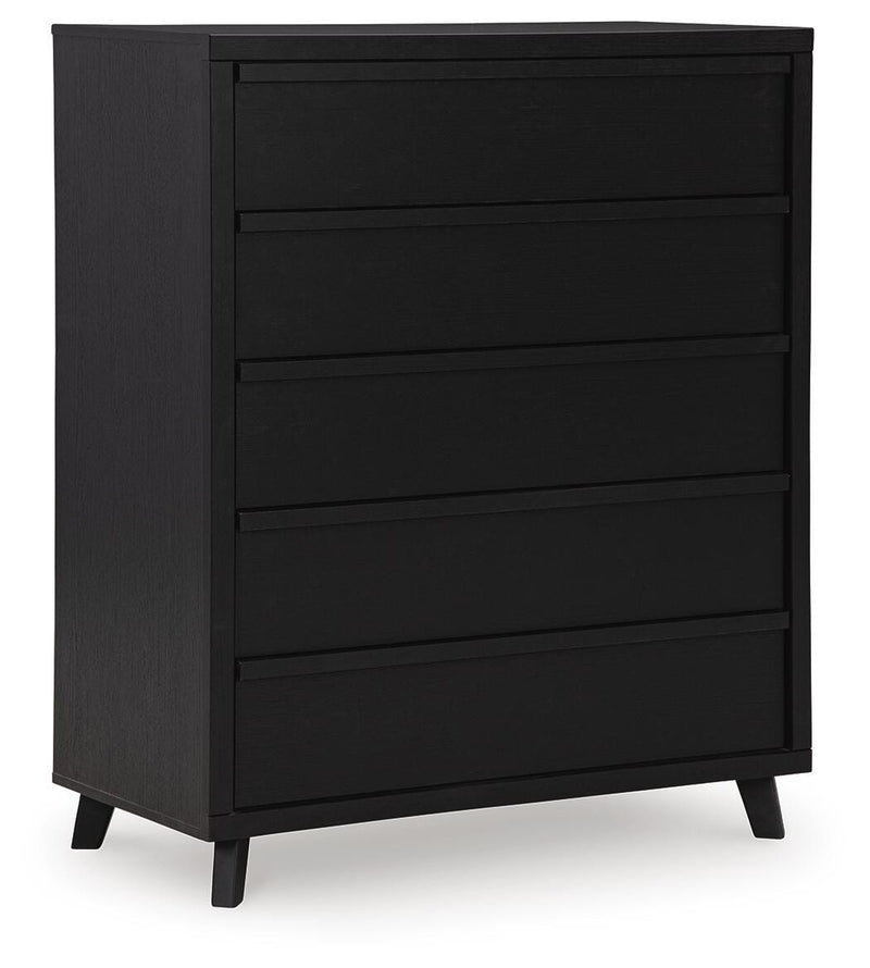 Danziar King Panel Bed, Dresser, Mirror, Chest and Nightstand