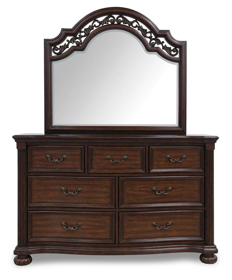 Lavinton California King Poster Bed, Dresser, Mirror, Chest and Nightstand