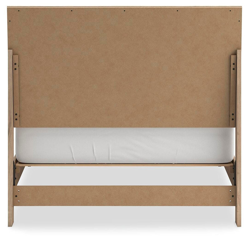 Cielden Full Panel Bed with Mirrored Dresser, Chest and Nightstand