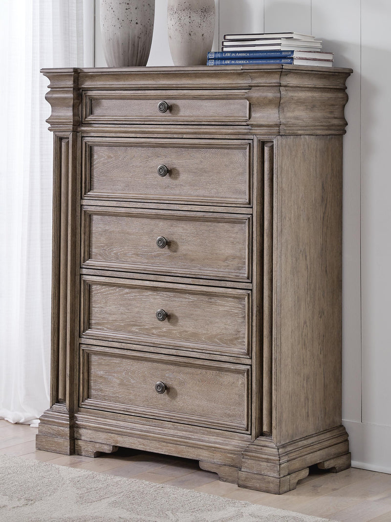 Blairhurst Queen Panel Bed, Dresser, Mirror, Chest and Nightstand