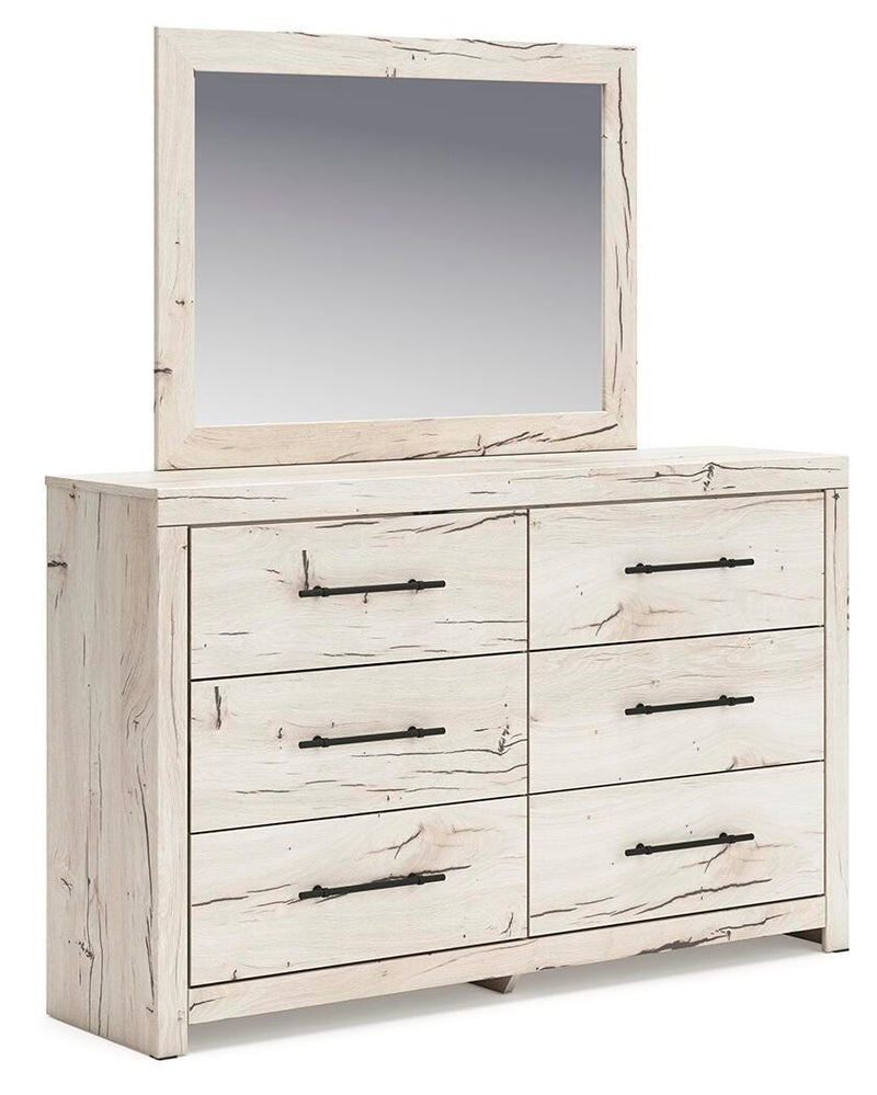 Lawroy King Panel Storage Bed, Dresser, Mirror, Chest and Nightstand
