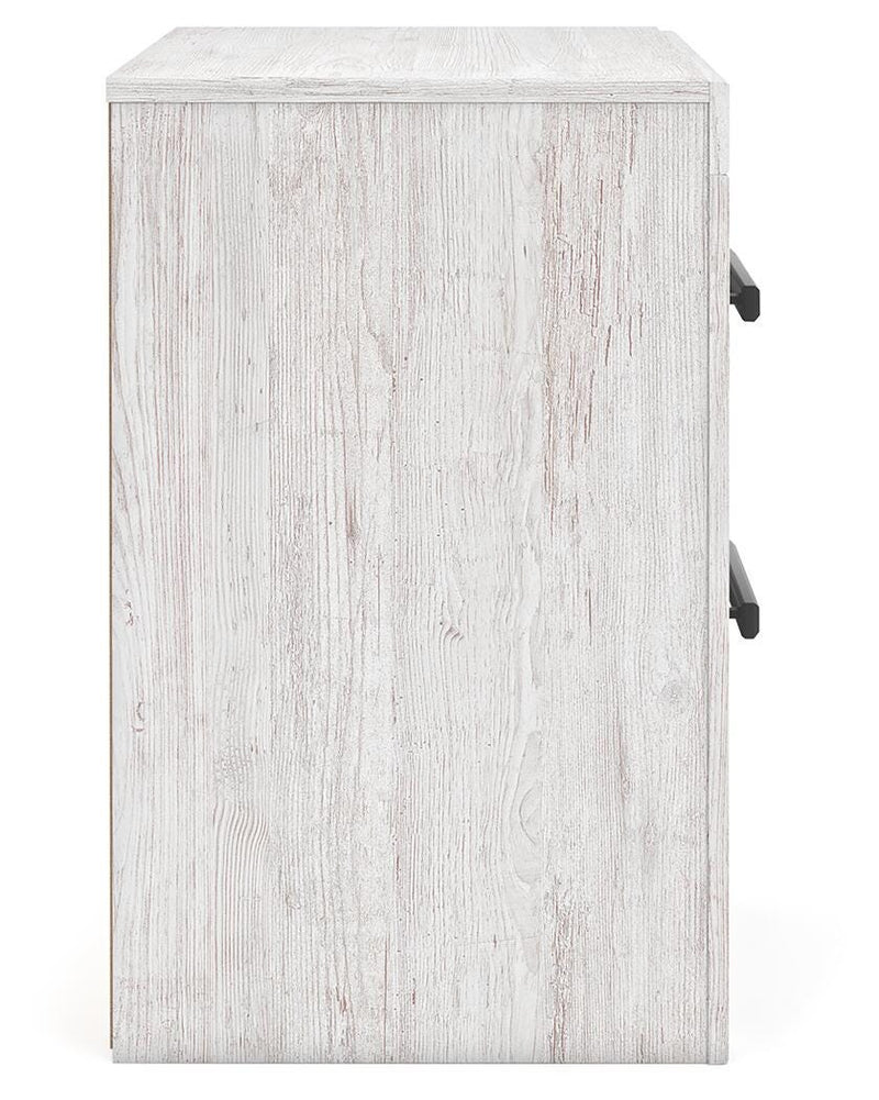 Cayboni King Panel Bed with Mirrored Dresser and Nightstand
