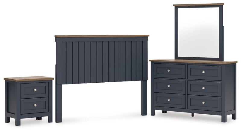 Landocken Queen Panel Headboard, Dresser, Mirror and Nightstand