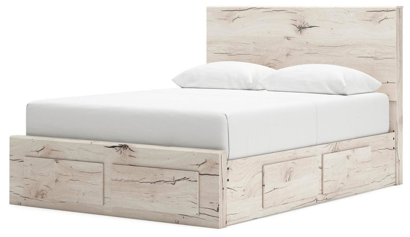 Lawroy Queen Panel Storage Bed, Dresser, Mirror and Nightstand