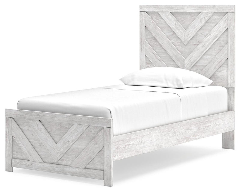 Cayboni Twin Panel Bed, Dresser, Mirror, Chest and Nightstand