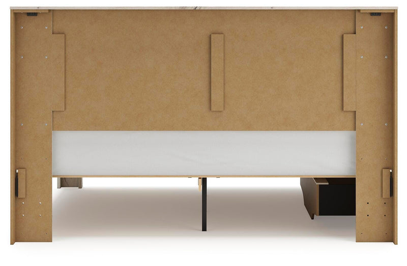 Lawroy King Panel Bed with Storage, Dresser, Mirror, Chest and Nightstand
