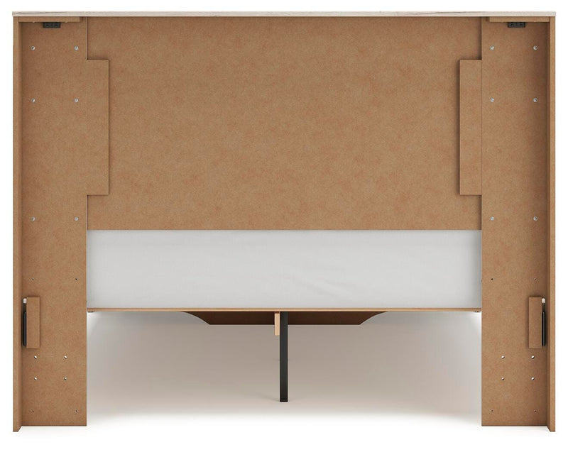 Lawroy Queen Panel Storage Bed, Dresser, Mirror and Nightstand