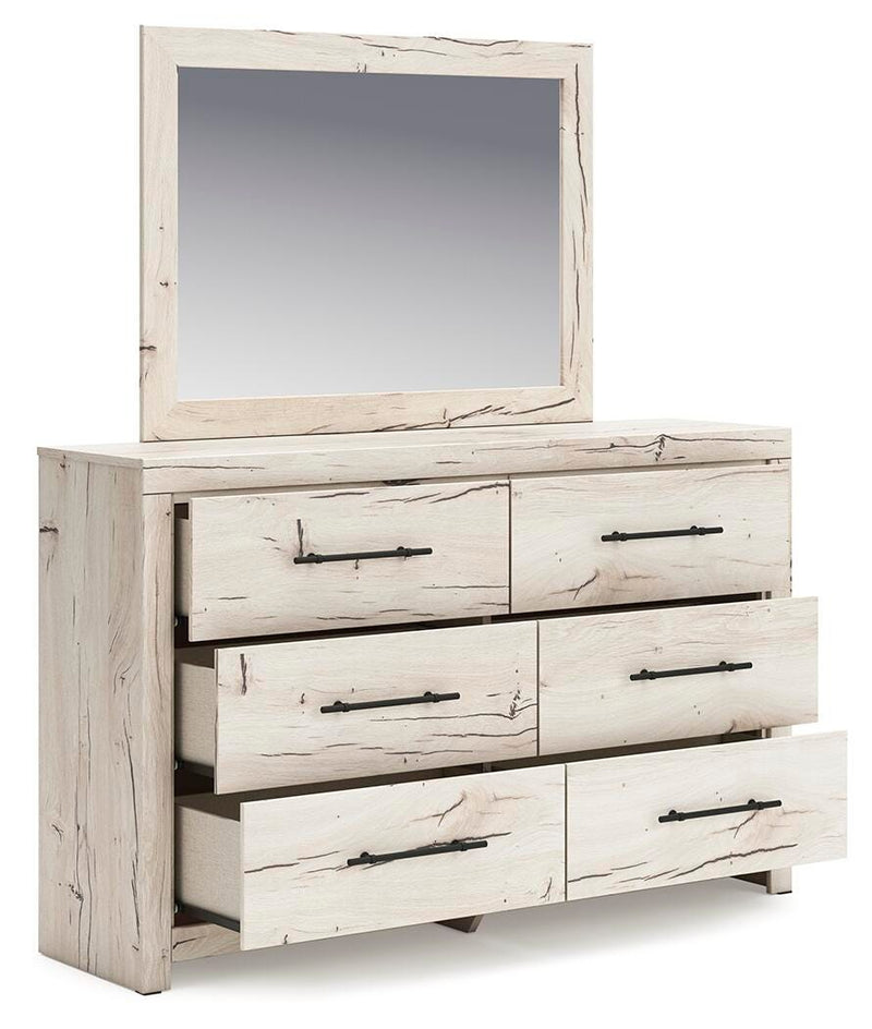 Lawroy Full Panel Storage Bed, Dresser, Mirror and Nightstand