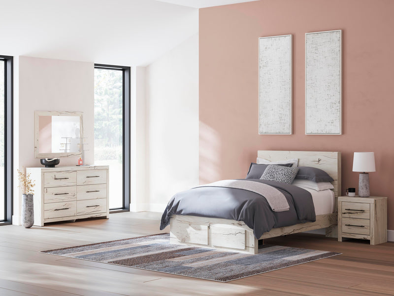 Lawroy Full Panel Storage Bed, Dresser, Mirror and Nightstand