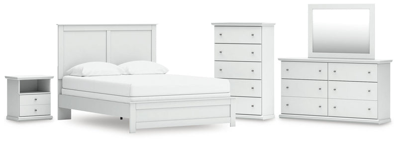 Bostwick Shoals Queen Panel Bed, Dresser, Mirror, Chest and Nightstand