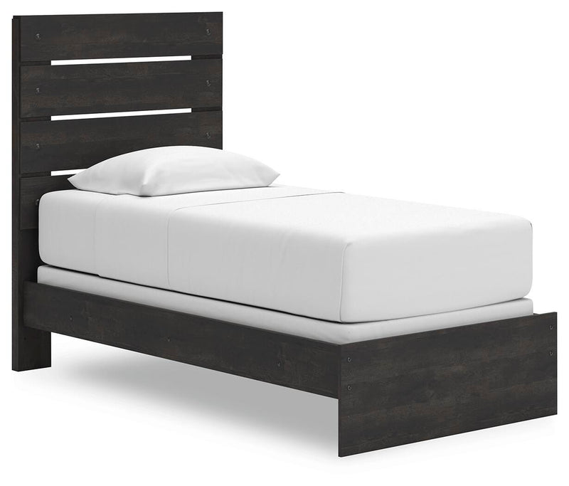Hollivern Twin Panel Bed, Dresser, Mirror, Chest and Nightstand