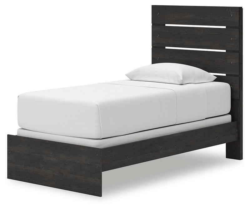 Hollivern Twin Panel Bed, Dresser, Mirror, Chest and Nightstand