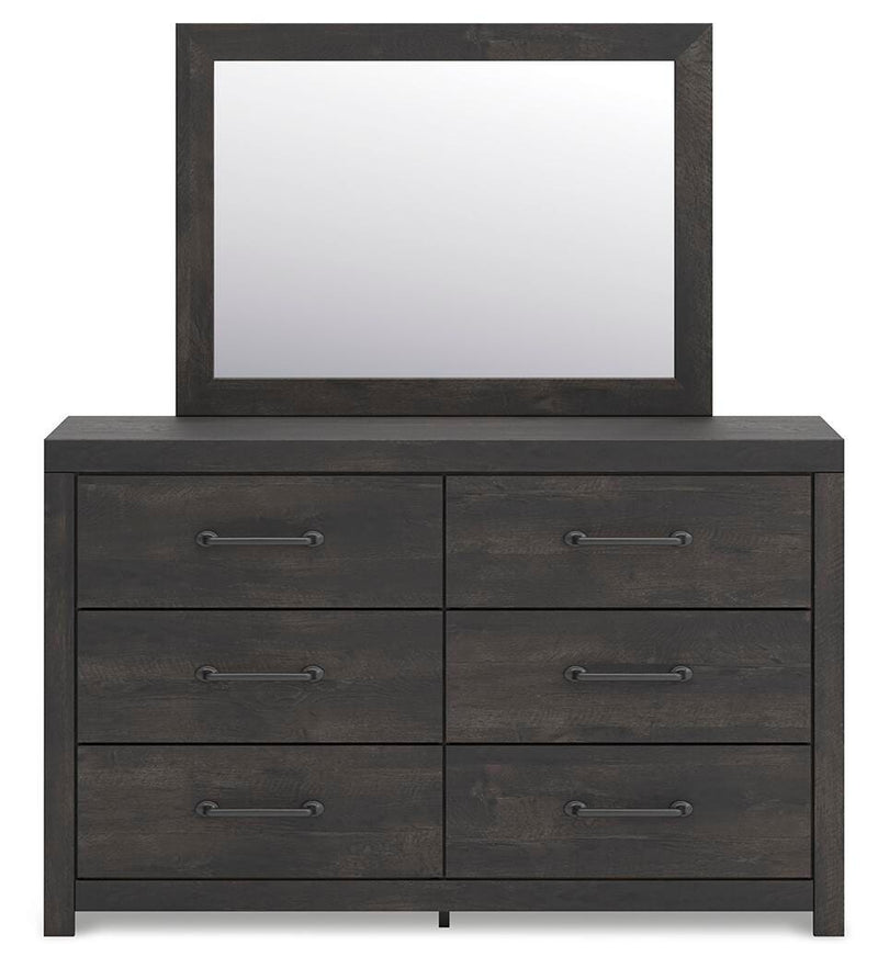 Hollivern Full Panel Storage Bed, Dresser, Mirror, Chest and Nightstand