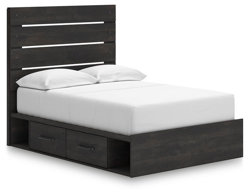 Hollivern Full Panel Storage Bed, Dresser, Mirror, Chest and Nightstand