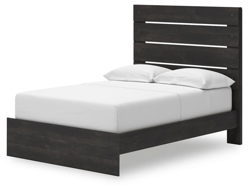 Hollivern Full Panel Storage Bed, Dresser, Mirror, Chest and Nightstand
