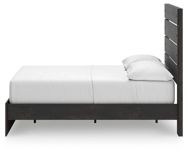 Hollivern Full Panel Storage Bed, Dresser and Mirror