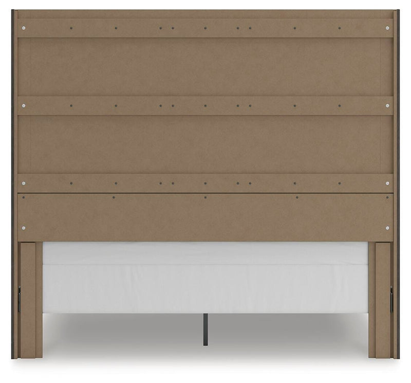 Fraluna King Panel Storage Bed, Dresser, Mirror and Nightstand