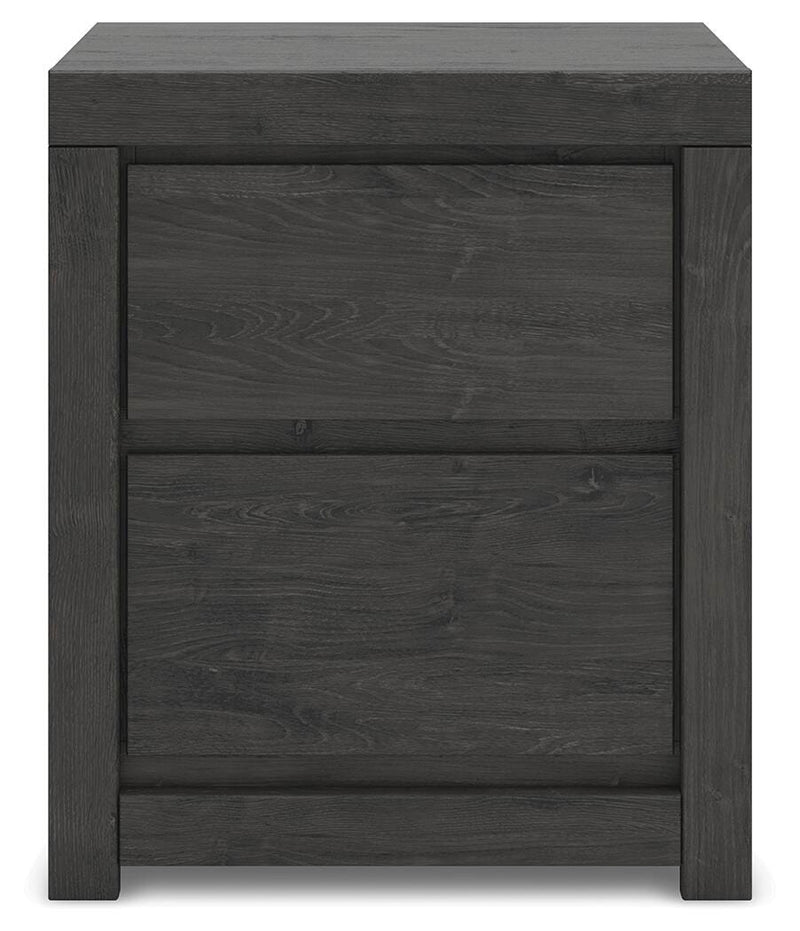 Fraluna King Panel Storage Bed, Dresser, Mirror and Nightstand