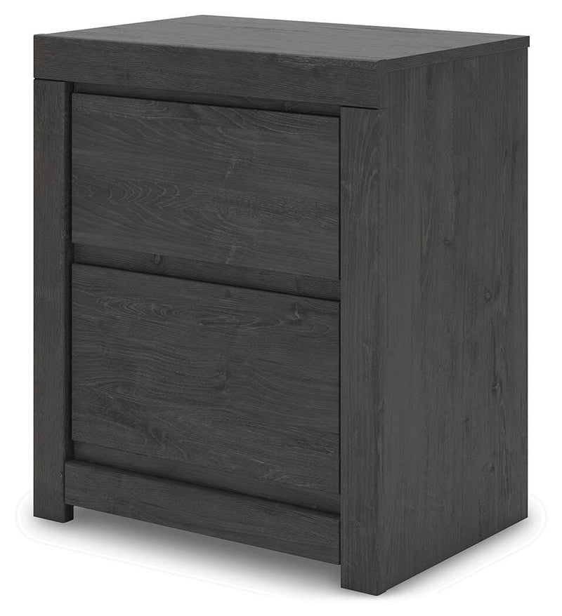 Fraluna King Panel Storage Bed, Dresser, Mirror and Nightstand