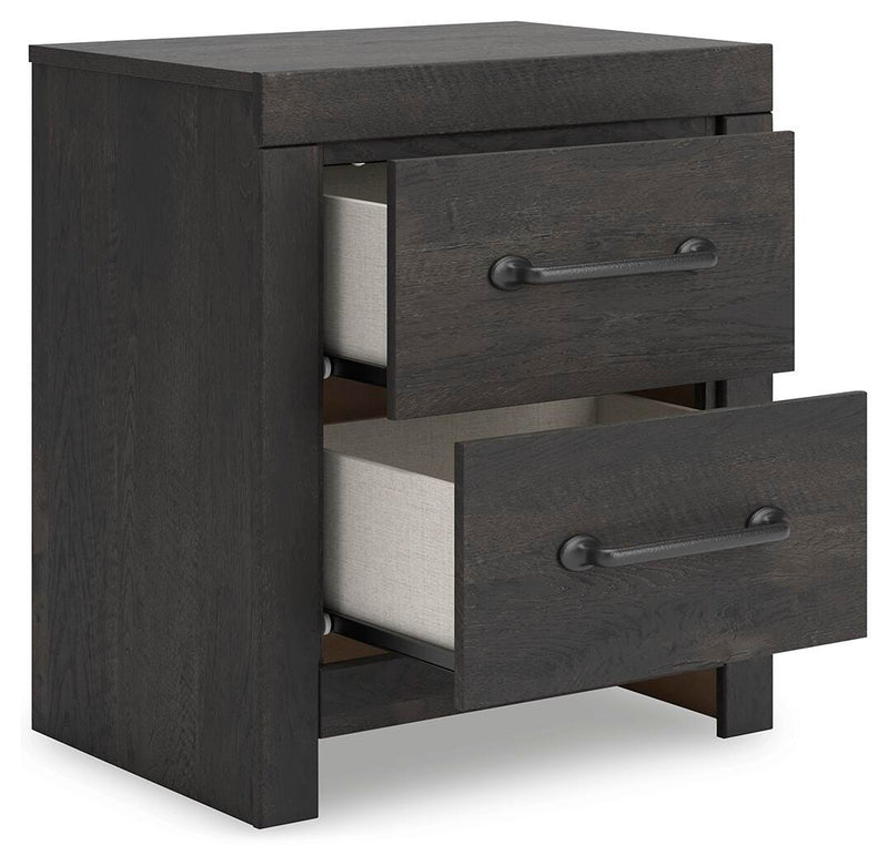 Hollivern Full Panel Bed with Storage, Dresser, Mirror and Nightstand