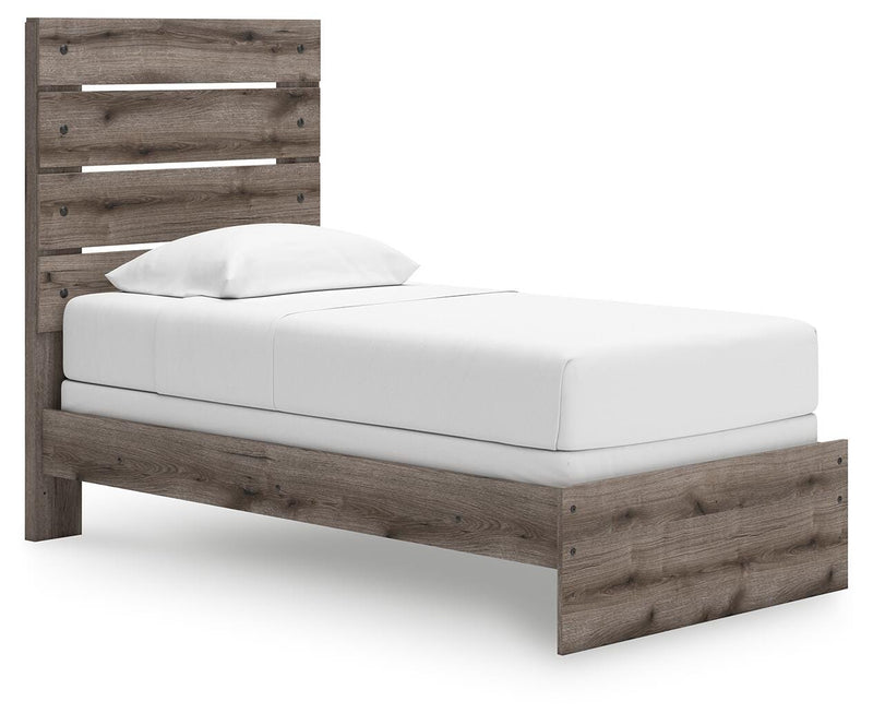 Graystorm Twin Panel Bed, Dresser, Mirror, Chest and Nightstand