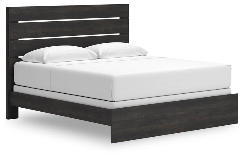 Hollivern King Panel Bed, Dresser, Mirror, Chest and Nightstand