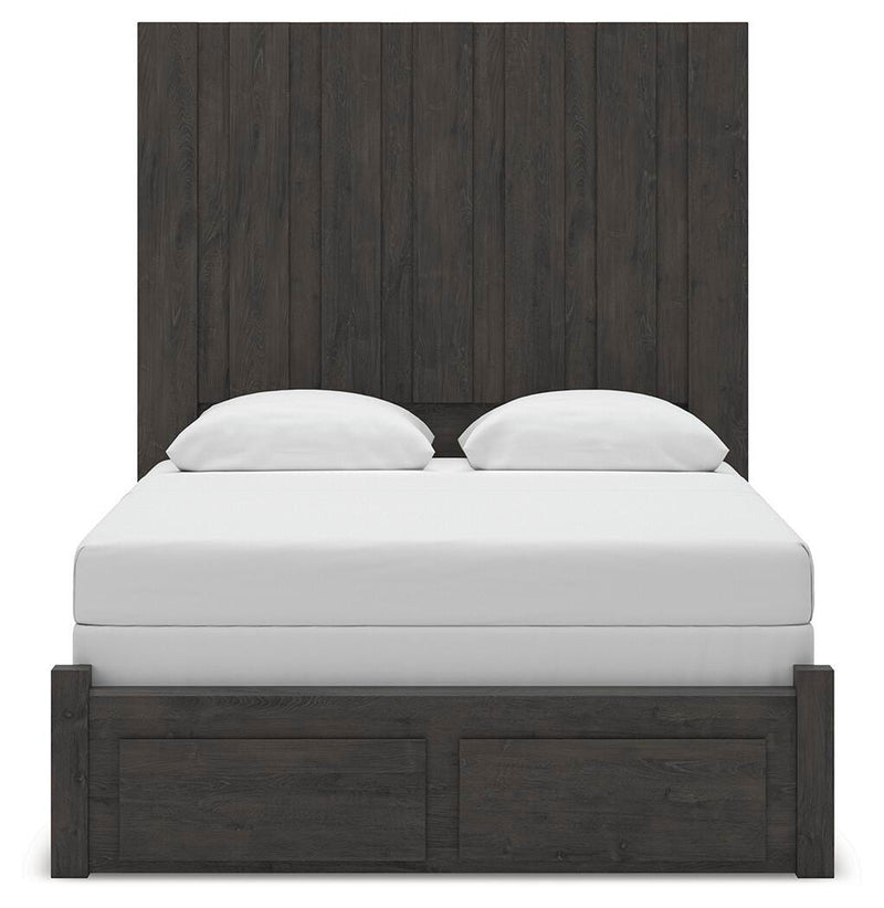 Fraluna Queen Panel Storage Bed, Dresser, Mirror, Chest and Nightstand