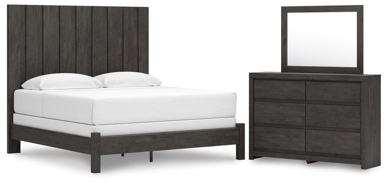 Fraluna King Panel Bed, Dresser and Mirror