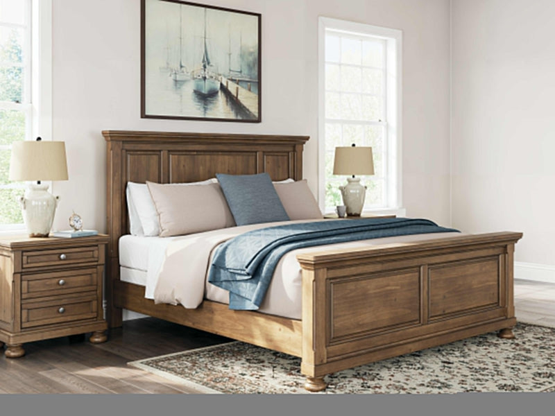Feddinger California King Panel Bed with Mirrored Dresser