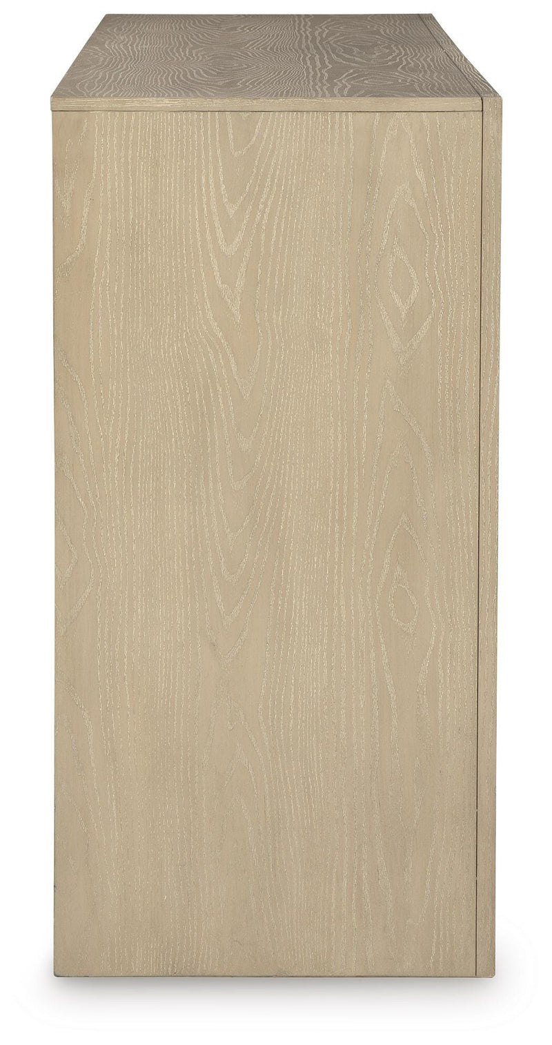 Calmoro King Bookcase Bed with Mirrored Dresser