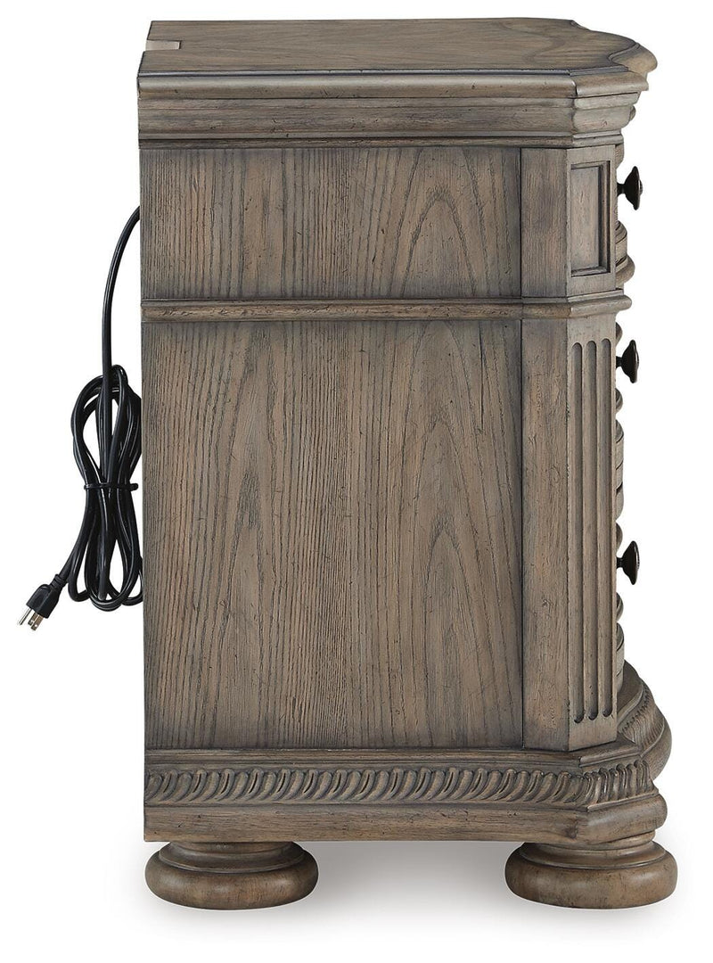 Ardenfield California King Upholstered Sleigh Bed, Dresser, Mirror, Chest and Nightstand