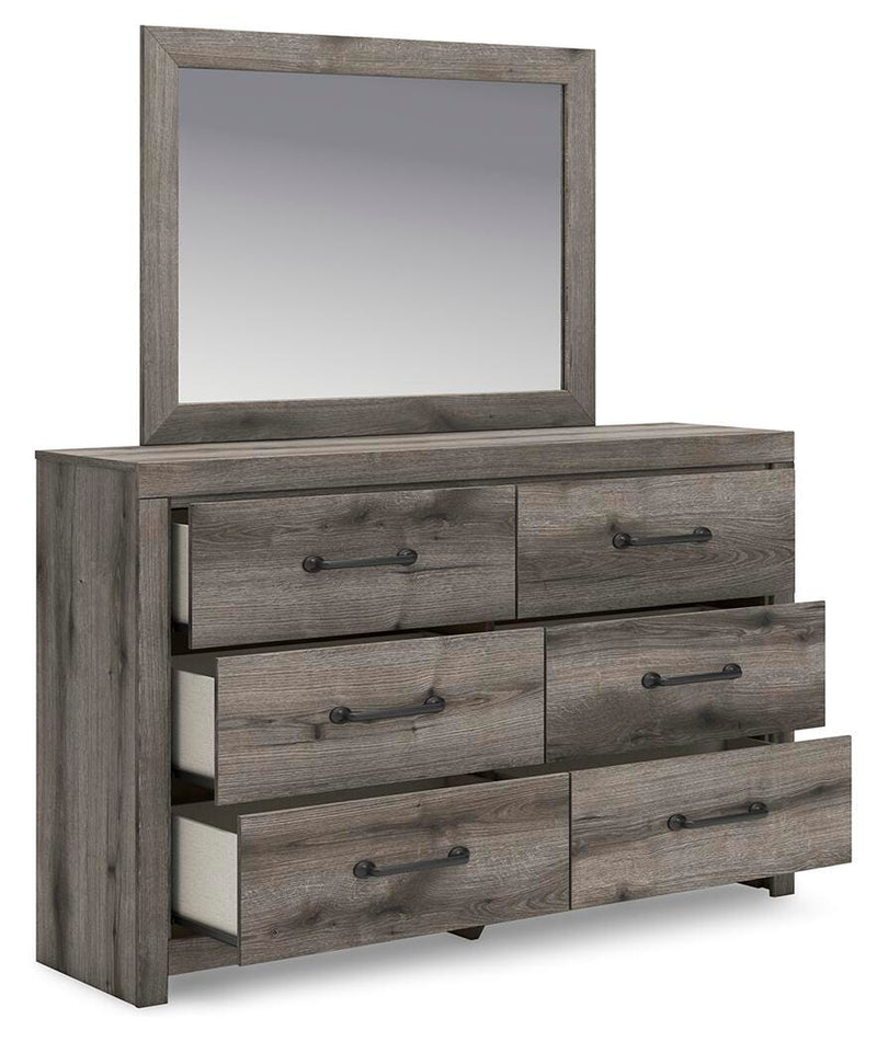 Graystorm Queen Panel Bed, Dresser, Mirror, Chest and Nightstand