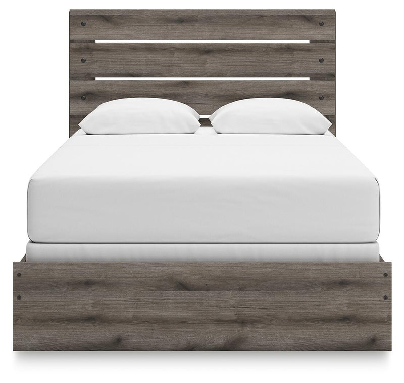 Graystorm Queen Panel Bed, Dresser, Mirror, Chest and Nightstand