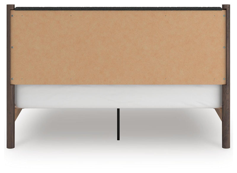 Pamytta King Upholstered Panel Platform Bed, Dresser, Mirror, Chest and Nightstand