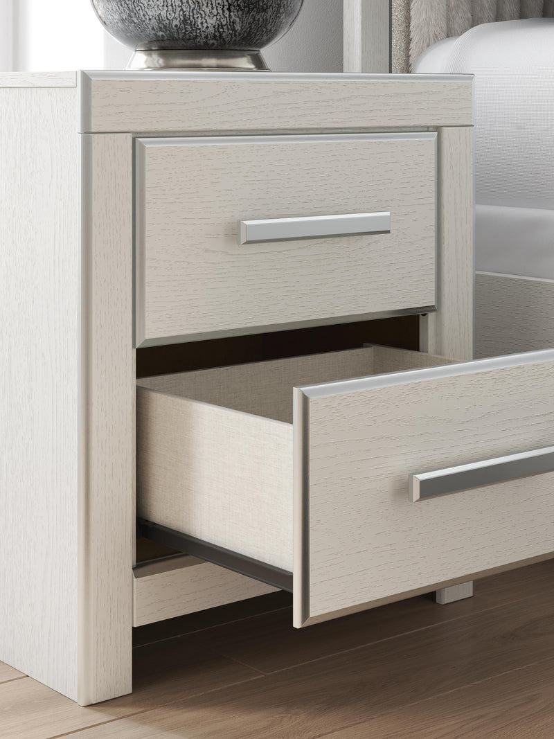 Zuraleus Queen Upholstered Panel Platform Bed, Dresser, Mirror, Chest and Nightstand