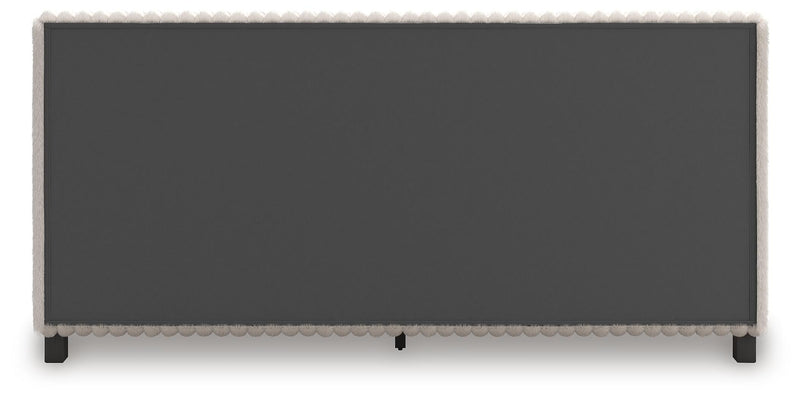 Zuraleus California King Upholstered Bed, Dresser and Mirror