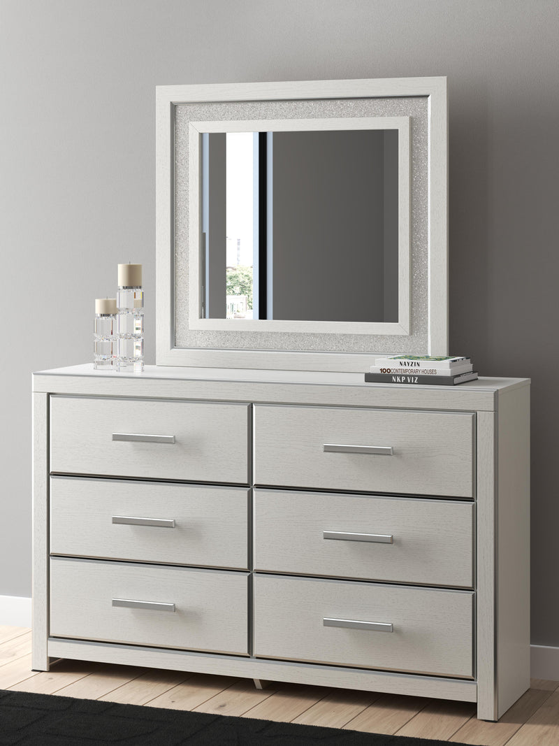Zuraleus California King Upholstered Bed, Dresser and Mirror